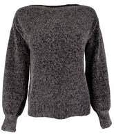 Women's Luna Chenille Boatneck Long Sleeve Sweater NGry XS